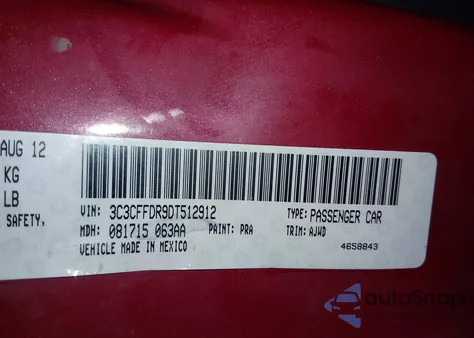 2012 Fiat 500 Lounge z USA, uszkodzony, nr VIN 3C3CFFCR7CT106580